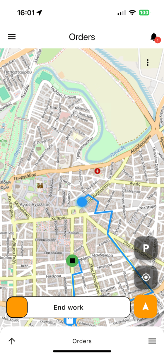Dianemo driver tracking map